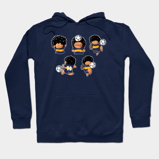 Diego Maradona Boca Juniors Hoodie by llote